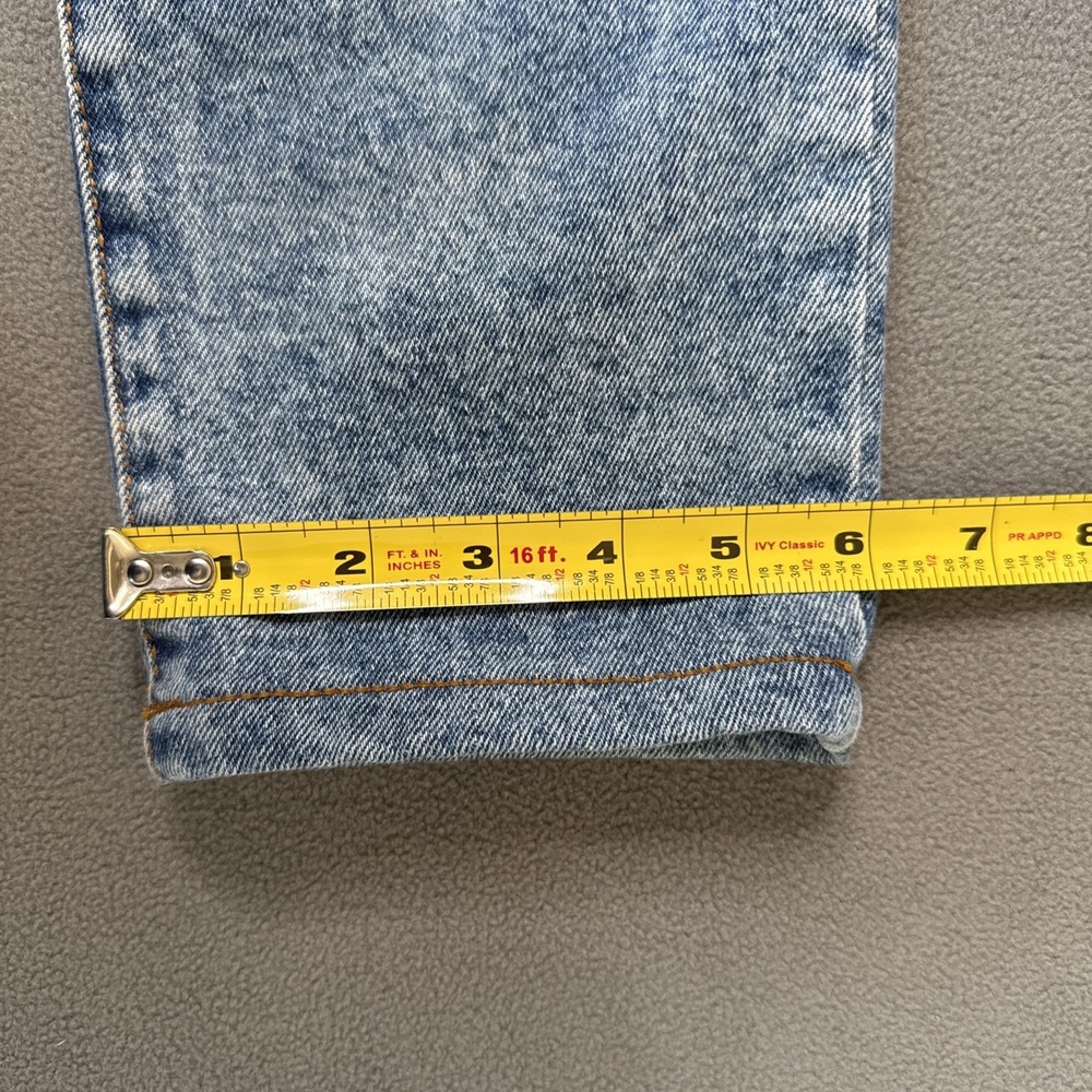 Sezane‎ Jeans Womens 34 Blue Austin High Waist Pleat Paperbag Preppy HEMMED READ - Picture 14 of 16